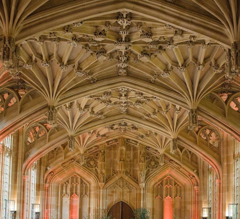 Oxford Bodleian Library Wedding Reception with  Botanical Plants