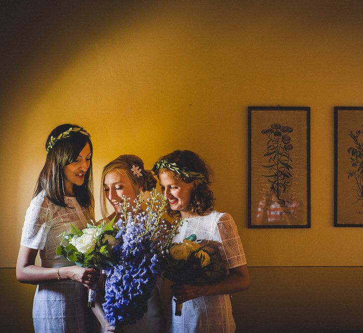 Flowers by Stiatti Fiori. Intimate Prosecco Pool Party Wedding in Tuscany. Bride wears Livio Lacurre Gown, Groom wears Beggars Run Custom Suit. Photography by Livio Lacurre.