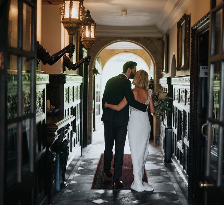 Bride and groom steal a moment