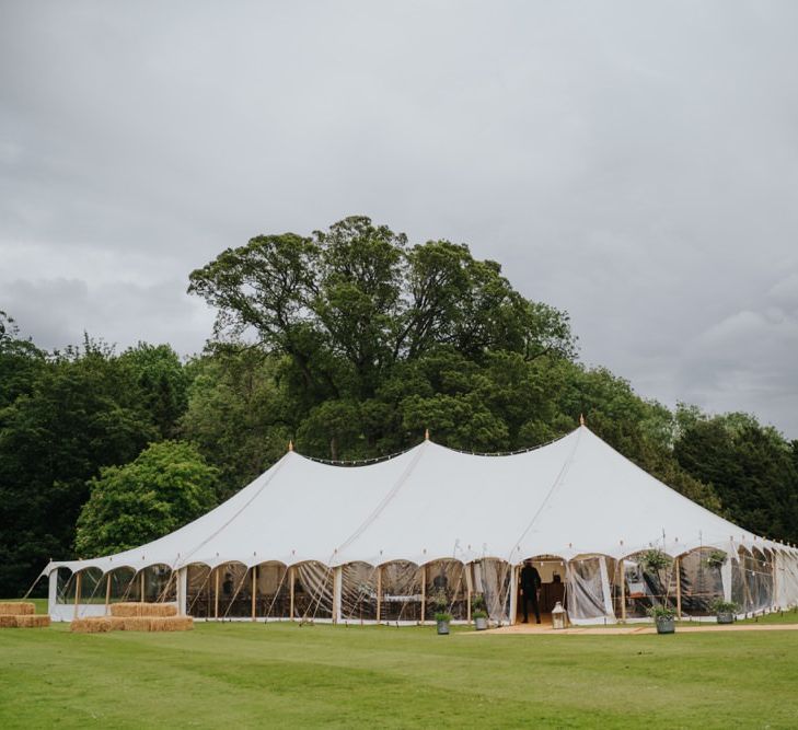 Marquee reception at Newburgh Priory in Spring