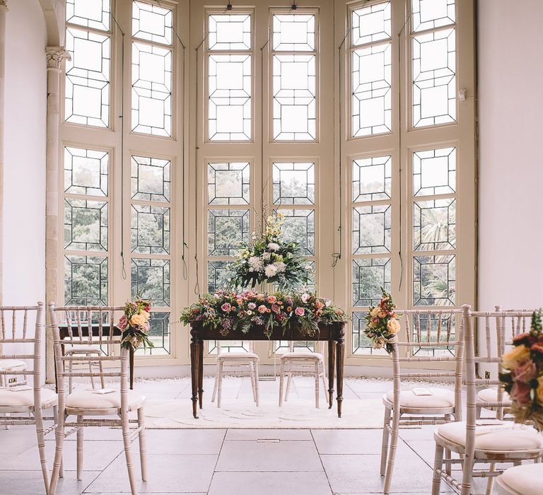 Wedding Ceremony Room at Highcliffe Castle in Dorset