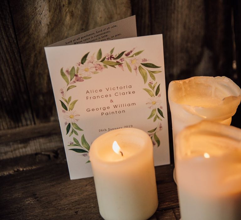 Papier stationery and candles