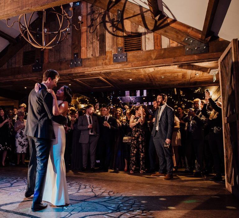 First dance at a winter wedding