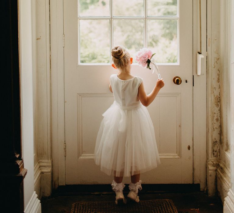 Flower Girl | DIY Rustic Tipi Wedding at Riverhill Gardens, Sevenoaks | Frances Sales Photography