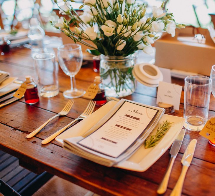 Place Setting Wedding Reception Decor | DIY Rustic Tipi Wedding at Riverhill Gardens, Sevenoaks | Frances Sales Photography