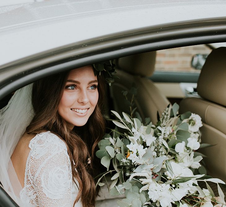 Bride in the Wedding Car