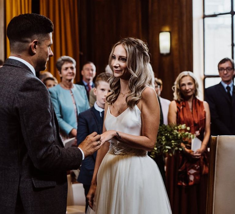 Bride and groom tie the knot at Stoke Newington Town Hall