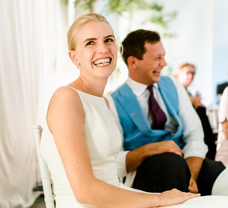 Speeches | Bride in Caroline Castigliano Wedding Dress | Groom in Henry Herbert Tailors Morning Suit | Traditional Green/Blue Danish Wedding at Scandinavian Country House, Jomfruens Egede in Faxe, Denmark | John Barwood Photography