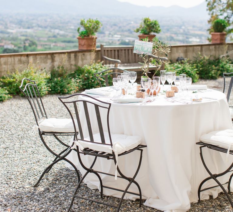 Outdoor Wedding Reception | Four Day Italian Destination Wedding at Frattoria Mansi Bernadini Planned by Weddings by Emily Charlotte | Cecelina Photography