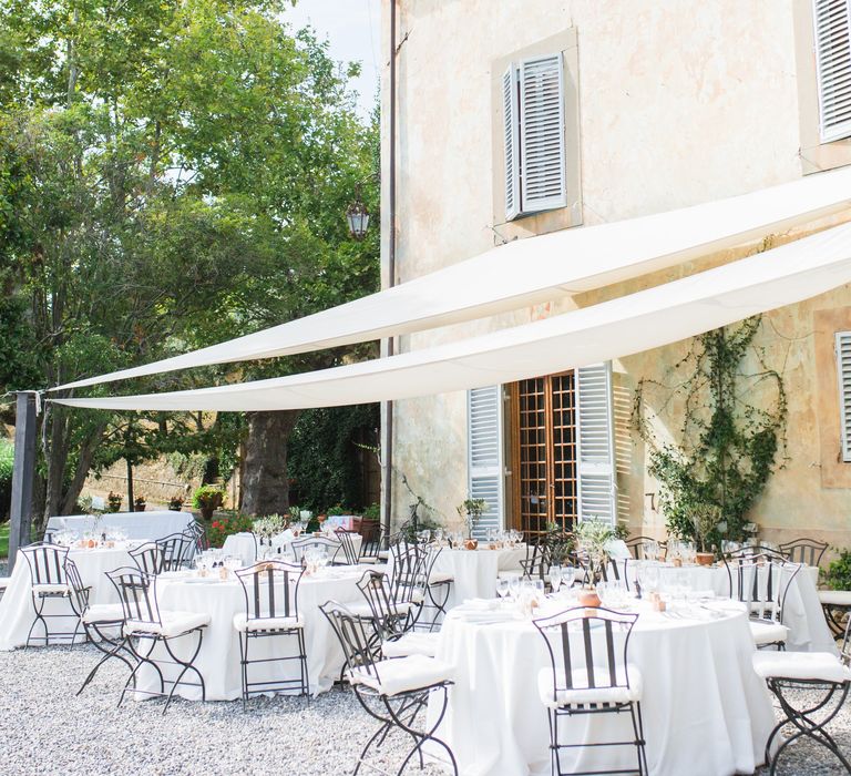 Outdoor Wedding Reception | Four Day Italian Destination Wedding at Frattoria Mansi Bernadini Planned by Weddings by Emily Charlotte | Cecelina Photography