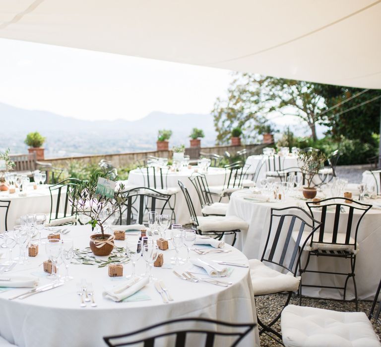 Outdoor Wedding Reception | Four Day Italian Destination Wedding at Frattoria Mansi Bernadini Planned by Weddings by Emily Charlotte | Cecelina Photography