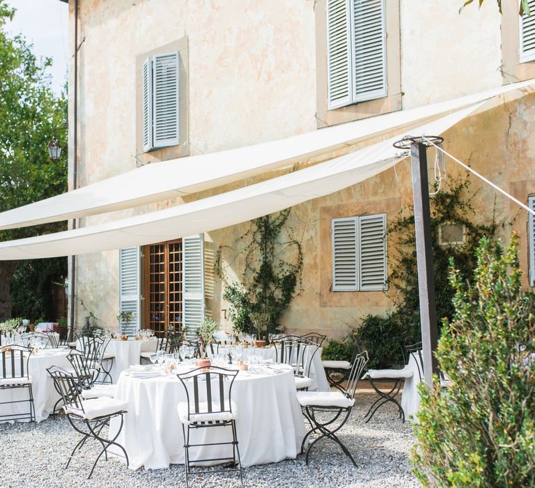 Outdoor Wedding Reception | Four Day Italian Destination Wedding at Frattoria Mansi Bernadini Planned by Weddings by Emily Charlotte | Cecelina Photography