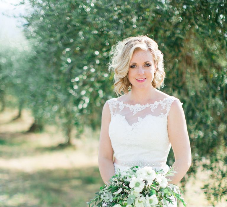 Beautiful Bride in Lace Stella York Wedding Dress | Four Day Italian Destination Wedding at Frattoria Mansi Bernadini Planned by Weddings by Emily Charlotte | Cecelina Photography