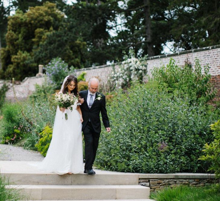 Wedding Ceremony Bridal Entrance in Catherine Deane Wedding Dress