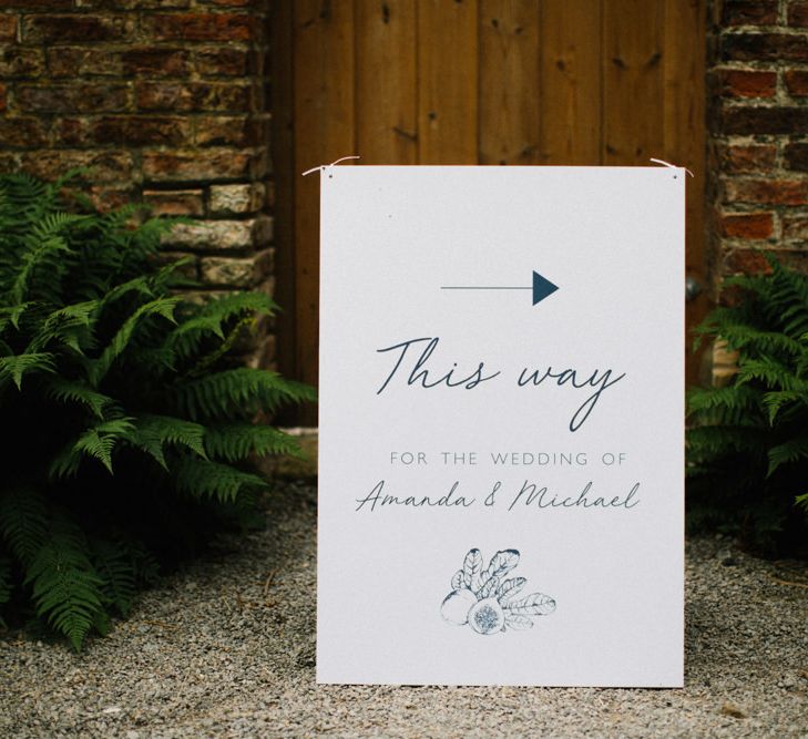 This Way Wedding Welcome Sign