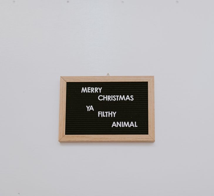 Merry Christmas Ya Filthy Animal Peg Board Sign