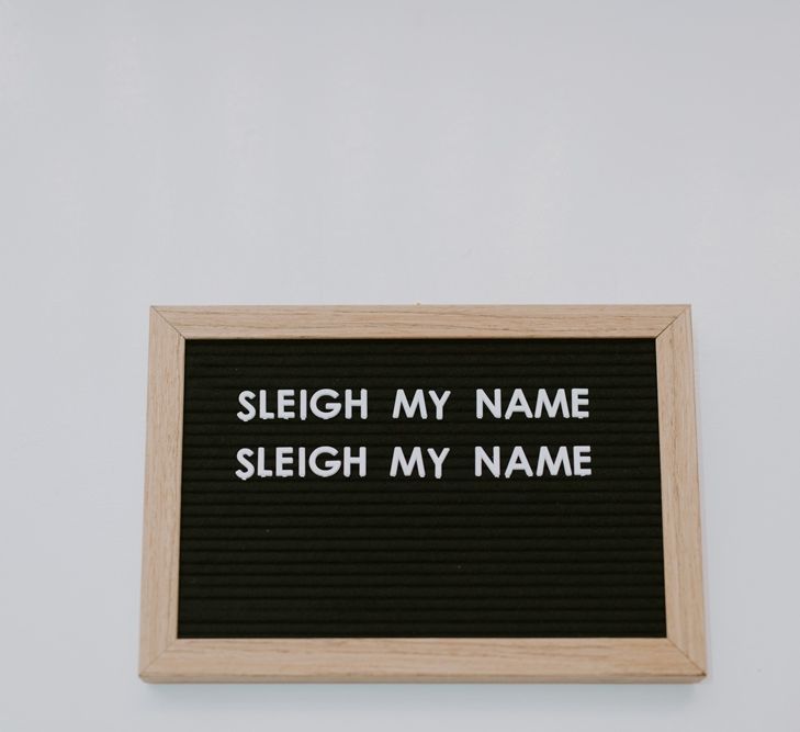 Sleigh My Name Peg Board Wedding Sign