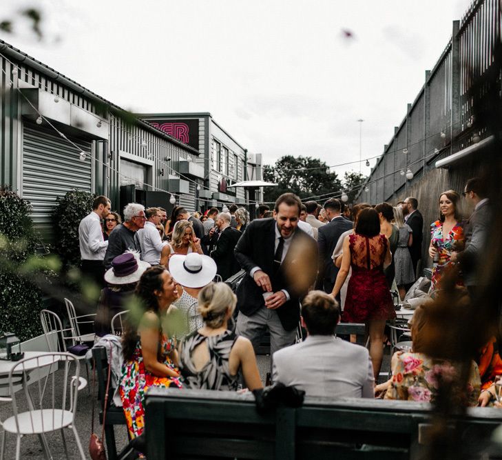 Outdoor drinks reception at New Craven Hall, Leeds