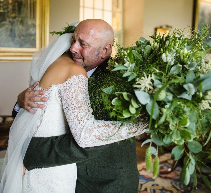 Foliage Wedding Bouquet // Dewsall Court Wedding With Bride In Fishtail Gown 'Adele' By Augusta Jones With Images From Chris Barber Photography And Film From Blooming Lovely Films