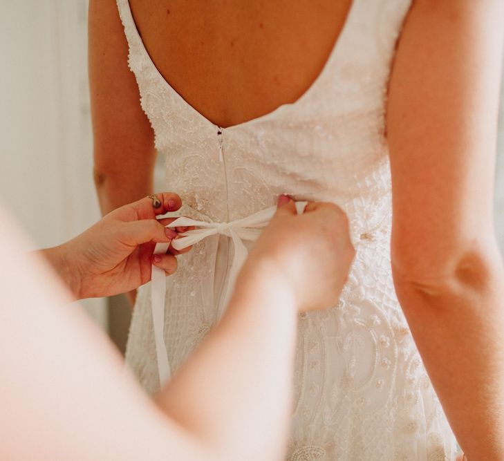 Church Wedding Ceremony | Bride in Karen Willis Holmes | Groom in Custom Made Suit by Suit Supply | Summer Wedding at Family Home in Kent | Glass Marquee from Academy Marquees | Frances Sales Photography