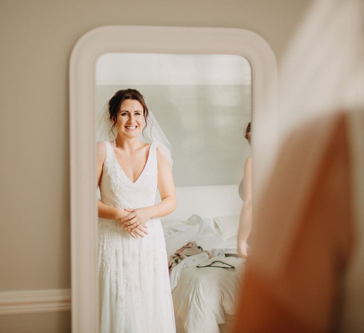 Church Wedding Ceremony | Bride in Karen Willis Holmes | Groom in Custom Made Suit by Suit Supply | Summer Wedding at Family Home in Kent | Glass Marquee from Academy Marquees | Frances Sales Photography