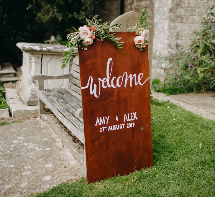 Church Wedding Ceremony | Bride in Karen Willis Holmes | Groom in Custom Made Suit by Suit Supply | Summer Wedding at Family Home in Kent | Glass Marquee from Academy Marquees | Frances Sales Photography