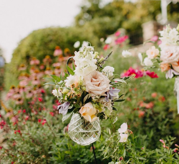 Flowers from Topiary Tree | Bride in Karen Willis Holmes | Groom in Custom Made Suit by Suit Supply | Summer Wedding at Family Home in Kent | Glass Marquee from Academy Marquees | Frances Sales Photography