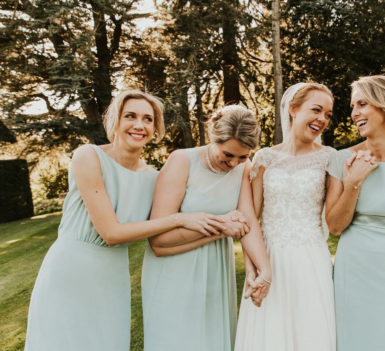 Sage green bridesmaid dresses from Maids to Measure