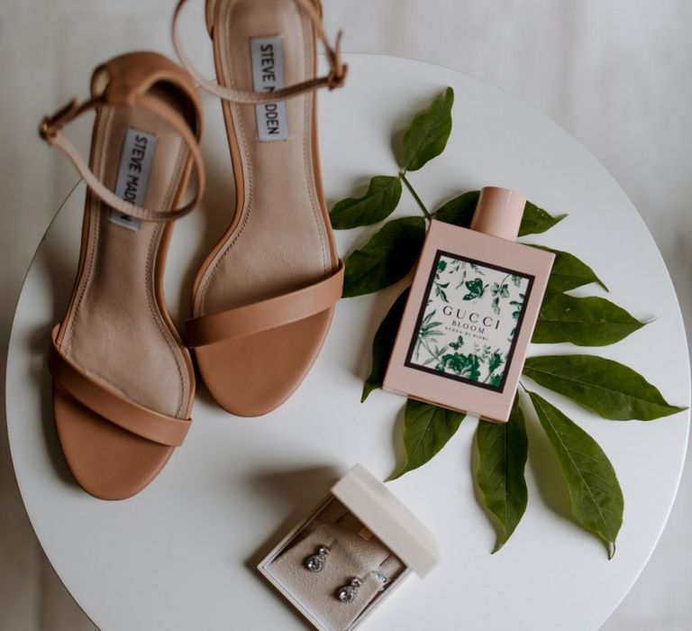 Blush pink Steve Madden bridal shoes