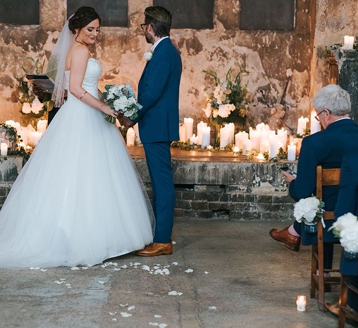 Asylum Chapel Wedding Ceremony // The Groucho Club Private Members Club London Wedding With Bride In Sequinned Dress &amp; Flowers By Daisy Ellen Images By Miss Gen Photography