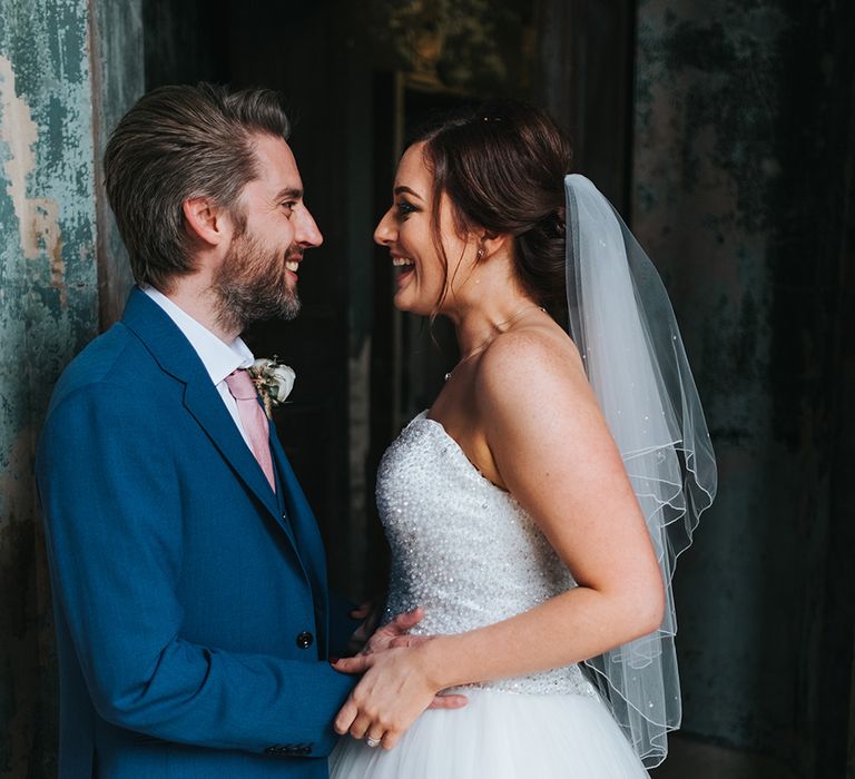 The Groucho Club Private Members Club London Wedding With Bride In Sequinned Dress &amp; Flowers By Daisy Ellen Images By Miss Gen Photography