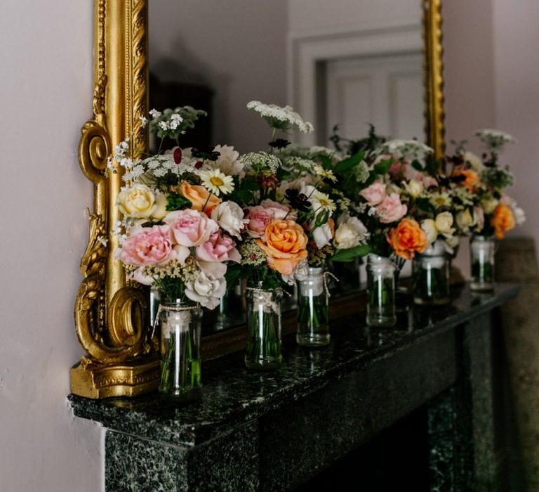 Gorgeous Wedding Flowers in Jars