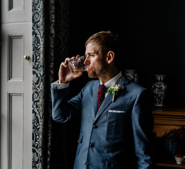 Groom During Wedding Preparations