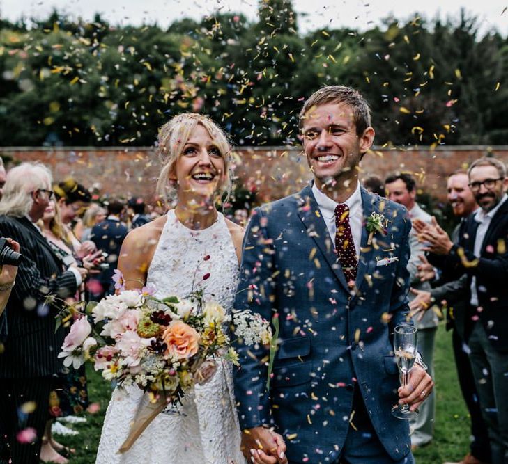 Bride and Groom Confetti Exit