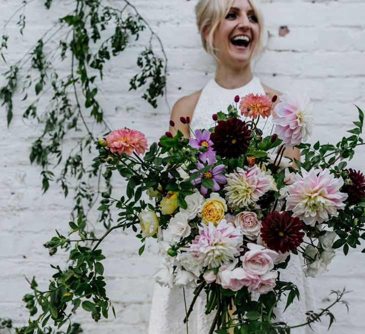 Bridal Wedding Bouquet in Bright Colours