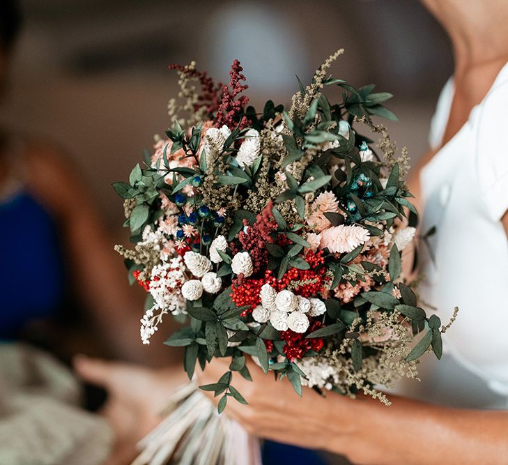 Blush bouquet for Spanish wedding