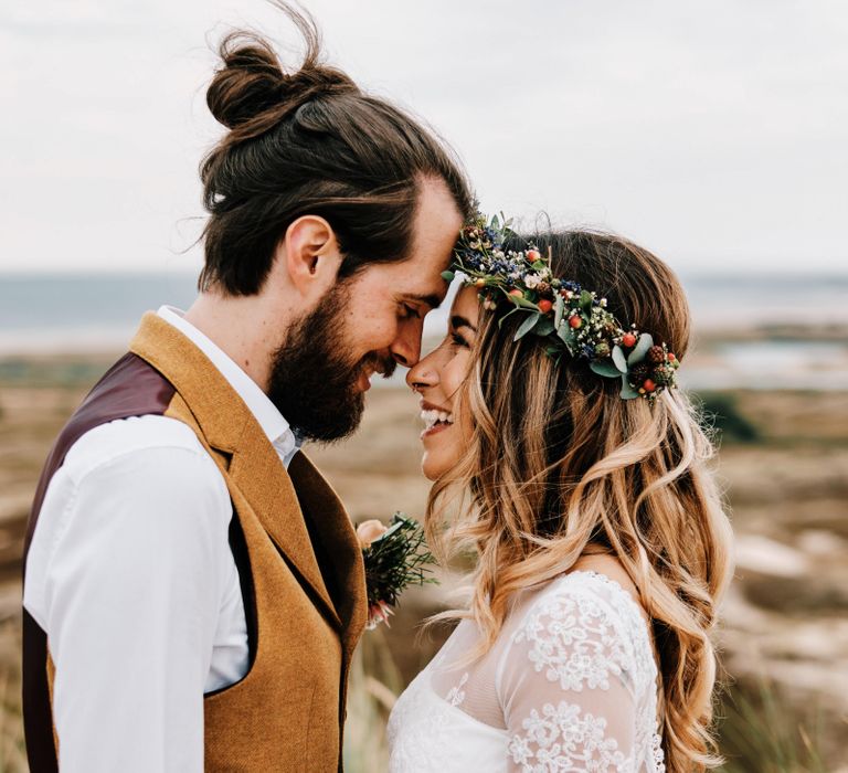 Bride and groom at Jersey wedding