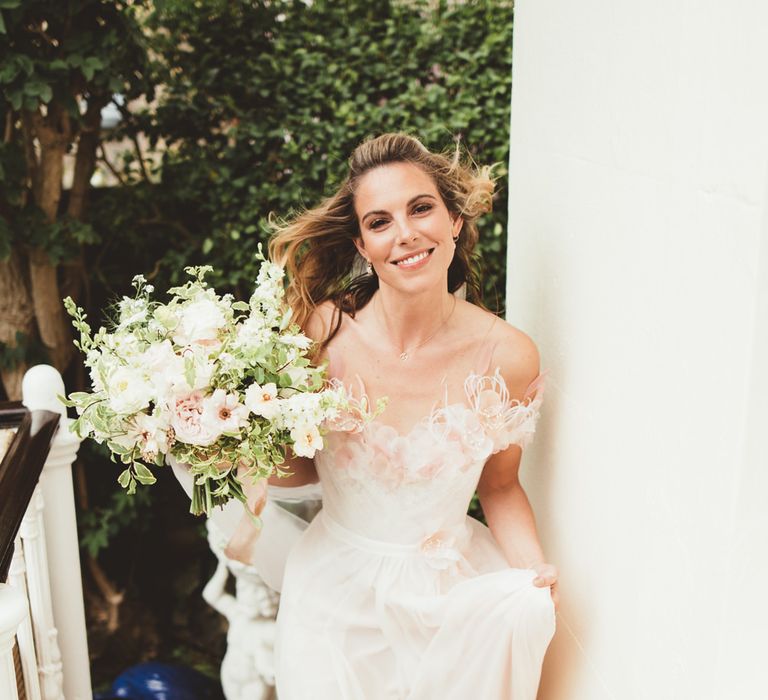 Beautiful Bride in Bespoke Wilden London Wedding Dress | Pastel Wedding at Appuldurcombe on the Isle of Wight | Maryanne Weddings Photography | Wight Weddings