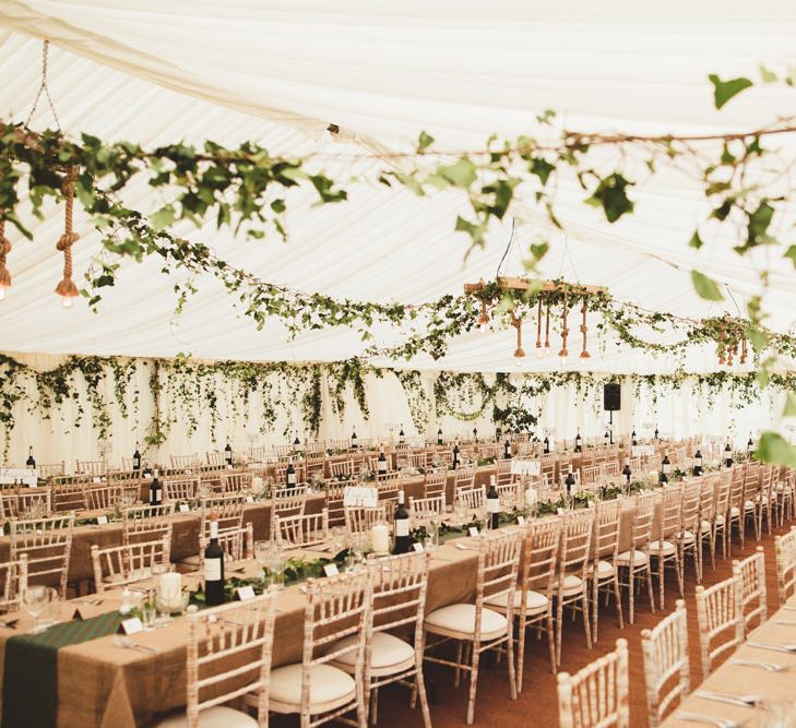 Ivy Decorated Reception | Pastel Wedding at Appuldurcombe on the Isle of Wight | Maryanne Weddings Photography | Wight Weddings