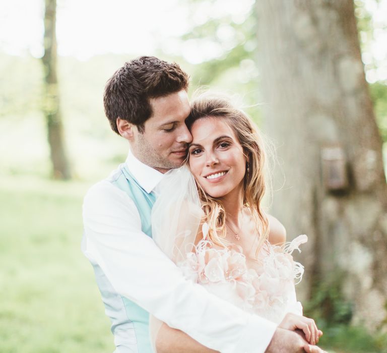 Bride in Bespoke Wilden London Wedding Dress | Groom in Morning Suit  | Pastel Wedding at Appuldurcombe on the Isle of Wight | Maryanne Weddings Photography | Wight Weddings