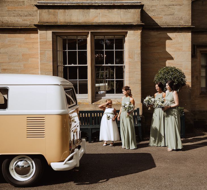 Wedding Party in Green Dresses