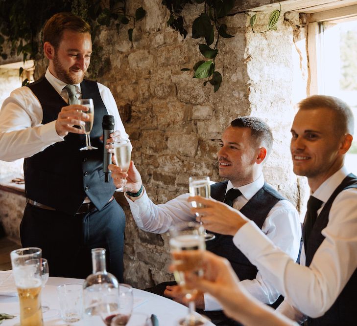 Best Man Raising a Toast to the New Mr &amp; Mr