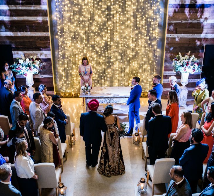 Non Religious Ceremony // Anglo Indian Fusion Wedding // Wharfedale Grange, Yorkshire // Photography by Kazooieloki.