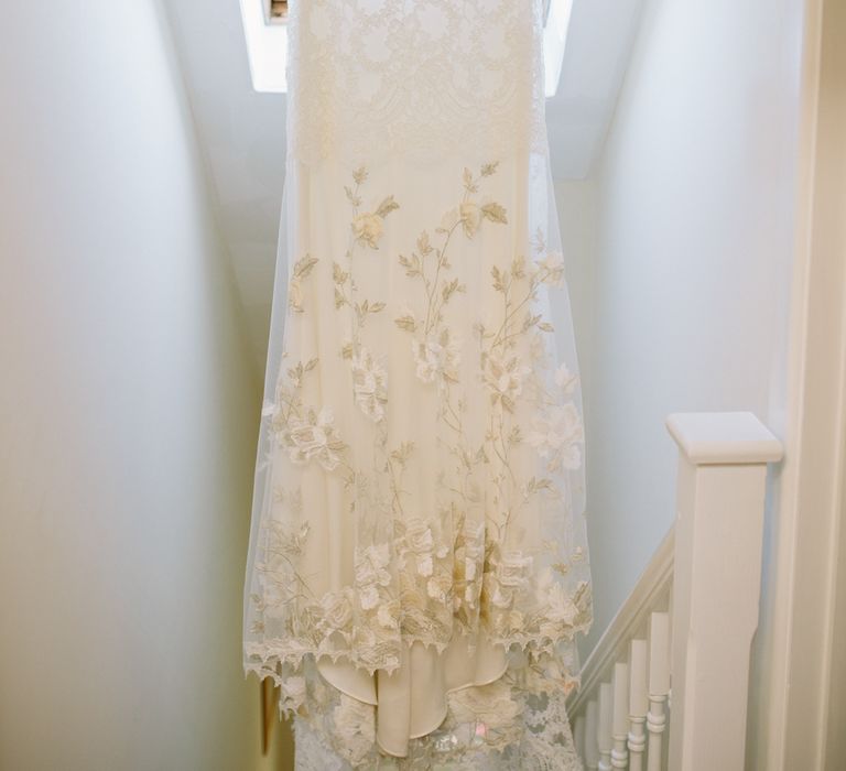 Claire Pettibone Whitney Bridal Gown | DIY Country Wedding at Warborne Farm, Lymington | Camilla Arnhold Photography