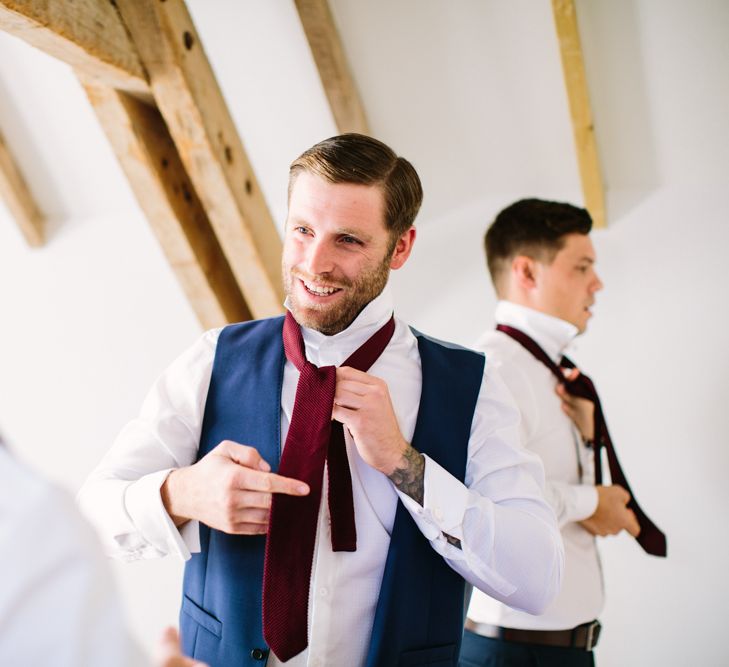 Groomsmen Wedding Morning Preparations | DIY Country Wedding at Warborne Farm, Lymington | Camilla Arnhold Photography