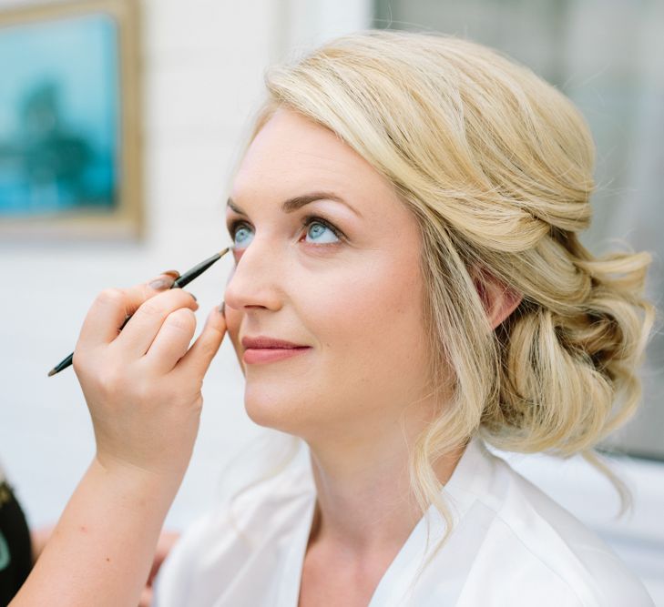 Bridal Makeup | DIY Country Wedding at Warborne Farm, Lymington | Camilla Arnhold Photography