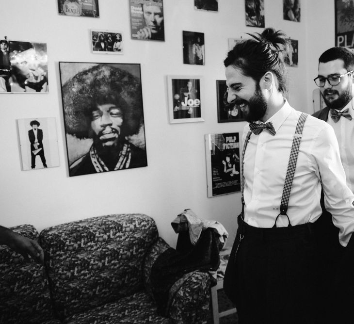 Groom Morning Preparations | Stylish Pink Wedding at Terzo di Danciano, Tuscany, Italy | Lucrezia Senserini Photography | Film by Righi Photography