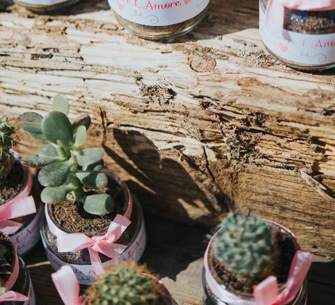 Cactus Wedding Favours | Stylish Pink Wedding at Terzo di Danciano, Tuscany, Italy | Lucrezia Senserini Photography | Film by Righi Photography