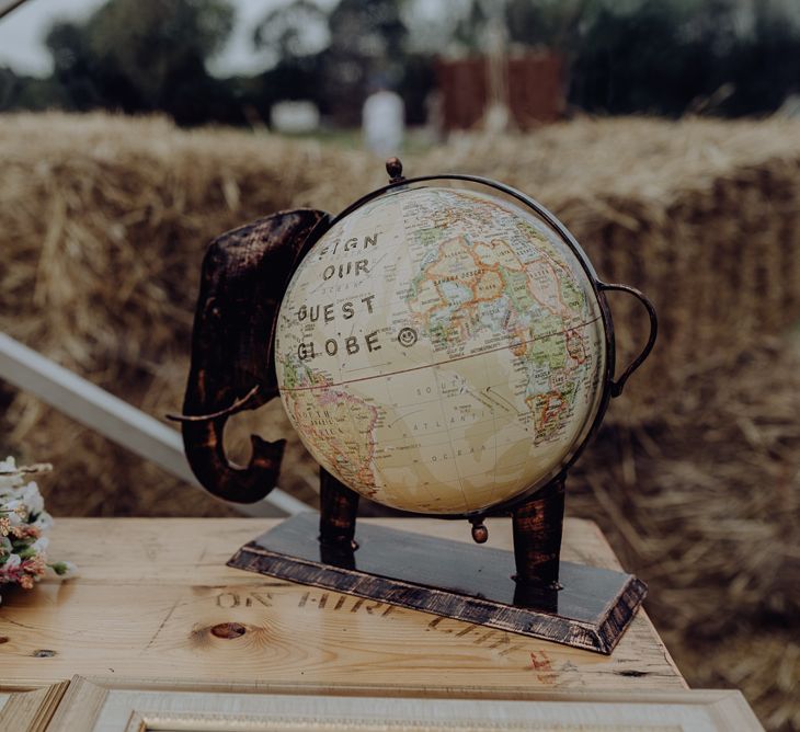 DIY Alternative Globe Guest Book