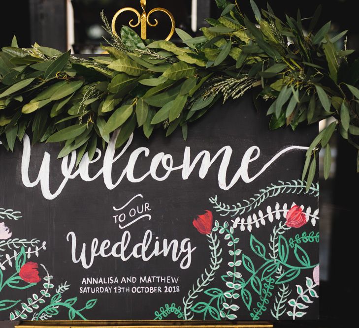 Chalkboard Welcome Wedding Sign